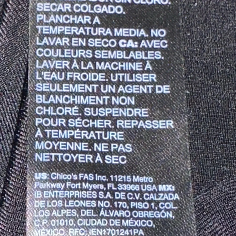 Chico's Black Draped Waterfall Cardigan 3
